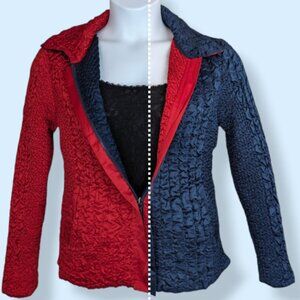 Reversible Red & Blue Zip Jacket